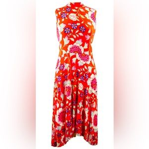 Anthropologie Maeve Cleary Floral Mock Jersey Dress Size XS